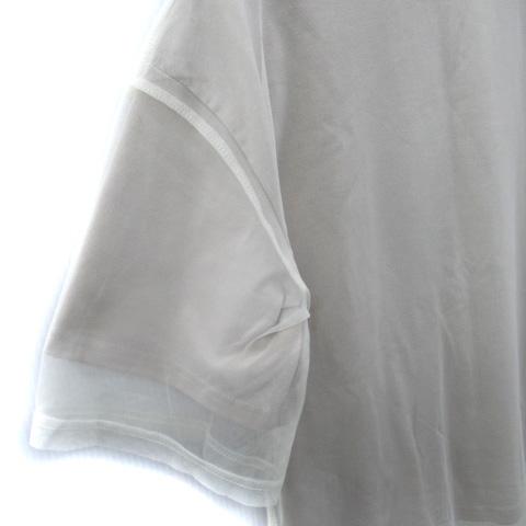 ジャバ JaVa Tシャツ カットソー 半袖 ラウンドネック チュール M ライトベージュ /SM35 レディース |  | 02