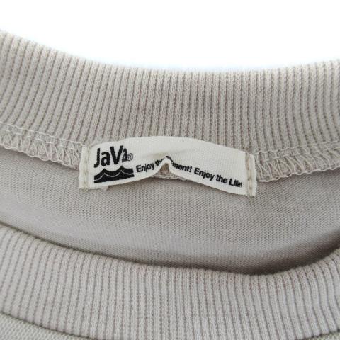 ジャバ JaVa Tシャツ カットソー 半袖 ラウンドネック チュール M ライトベージュ /SM35 レディース |  | 05