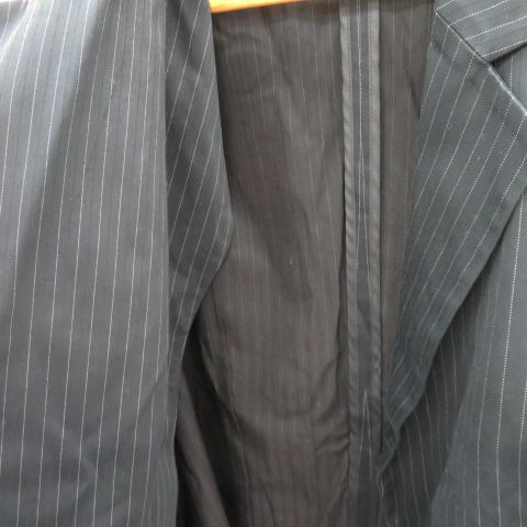 大きいサイズ44　INDIVI　スーツ　セットアップ　ストライプ　グレー INDIVI（インディヴィ） スーツ セットアップ テーラードジャケット