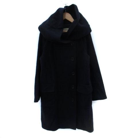 【美品】FRAMeWORK フレームワーク　ネイビー　フード付コート フレームワーク Framework コート ロング丈 フード付き 38 M 紺