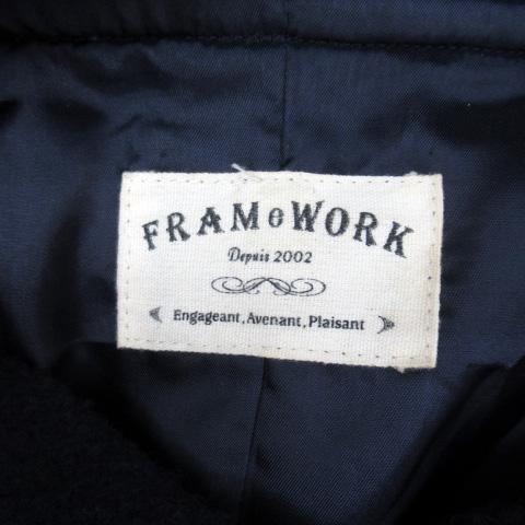 フレームワーク Framework コート ロング丈 フード付き 38 M 紺