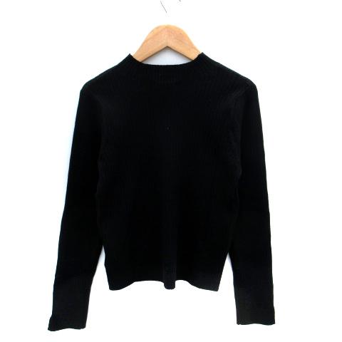 コヒナ COHINA リブニット セーター 長袖 オフネック F 黒 ブラック