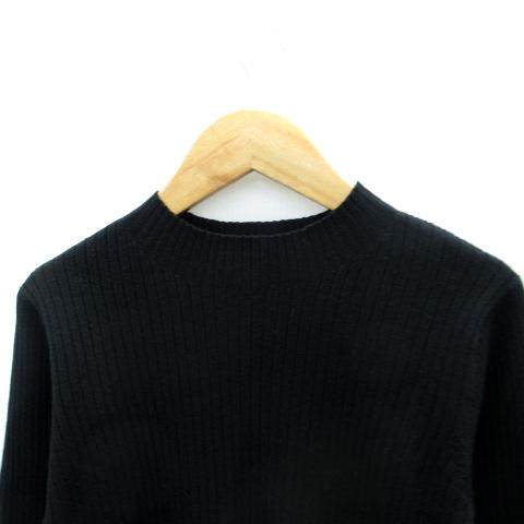 コヒナ COHINA リブニット セーター 長袖 オフネック F 黒 ブラック