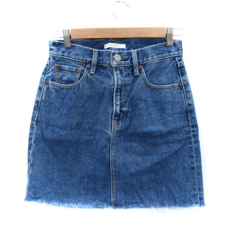 MOUSSY（マウジー） デニムスカート 台形スカート ミニ丈 カットオフ 2
