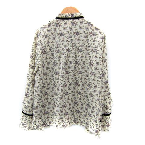 Emiria Wiz❤︎レースシャツトップス S 美品 エミリアウィズ EmiriaWiz ブラウス シャツ 長袖 花柄 レース リボン M