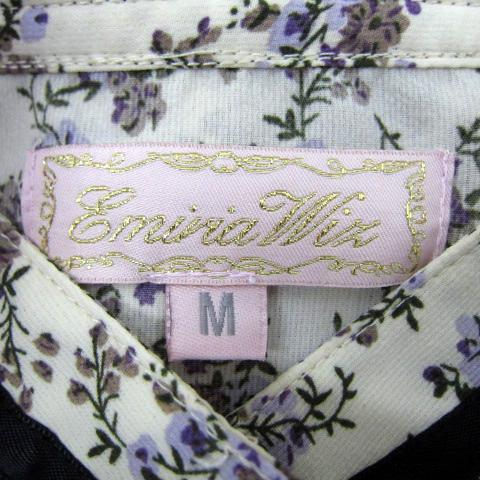 エミリアウィズ EmiriaWiz ブラウス シャツ 長袖 花柄 レース リボン M