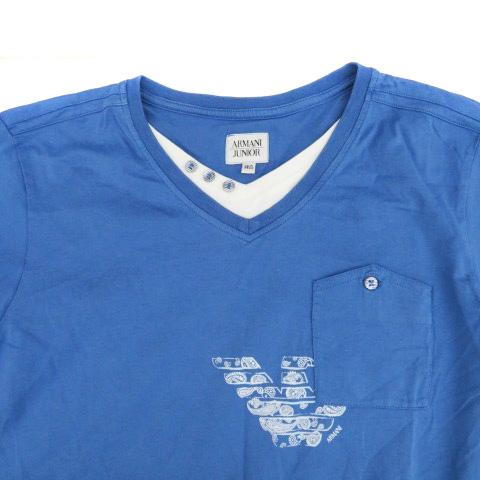 アルマーニ ジュニア ARMANI Jr Tシャツ カットソー Vネック 半袖 