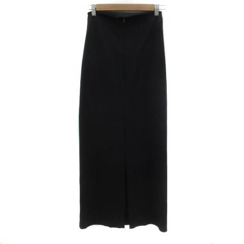 ZARA（ザラ） タイトスカート マキシ丈 ロング丈 無地 スリット XS 黒