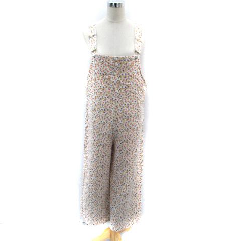 ZARA（ザラ） オーバーオール サロペット ワイドパンツ ロング丈 花柄 