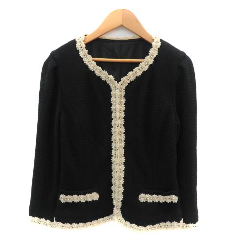 秋冬】FRANCO FERRARO ノーカラージャケット ツイード ツイード