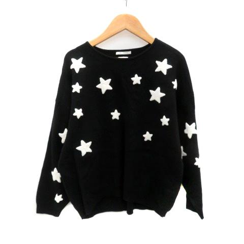 ZARA（ザラ） ニット セーター 長袖 星柄 140 黒 ブラック /HO36
