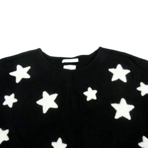 ZARA（ザラ） ニット セーター 長袖 星柄 140 黒 ブラック /HO36