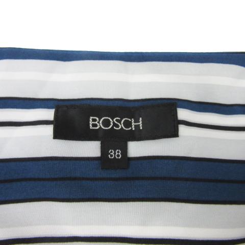 ボッシュ BOSCH ブラウス シャツ 長袖 Vネック ストライプ柄 オーバー