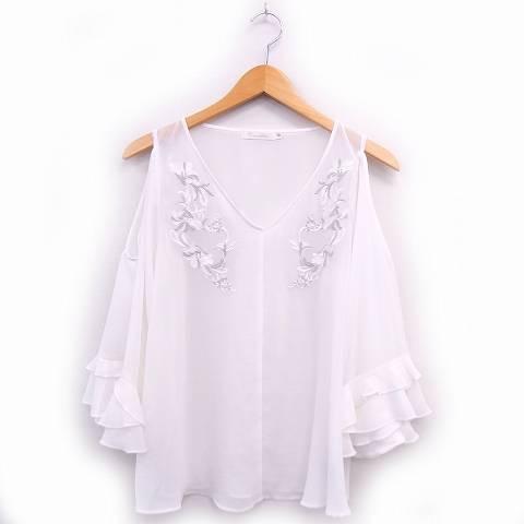 【店舗購入/正規品】COCODEAL T/Cフリルチュニック ホワイト オンライン完売 新品未使用タグ付き ココディール T/Cフリル