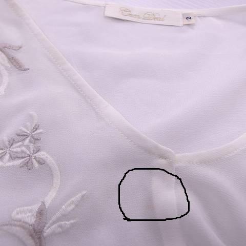 ココディール COCO DEAL ブラウス シフォン プルオーバー 肩開き 刺繍  