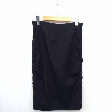 グッチ GUCCI 国内正規 スカート タイト ひざ丈 無地 シャーリング  