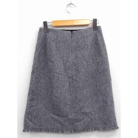 ランバン LANVIN COLLECTION スカート ひざ丈 台形 バック