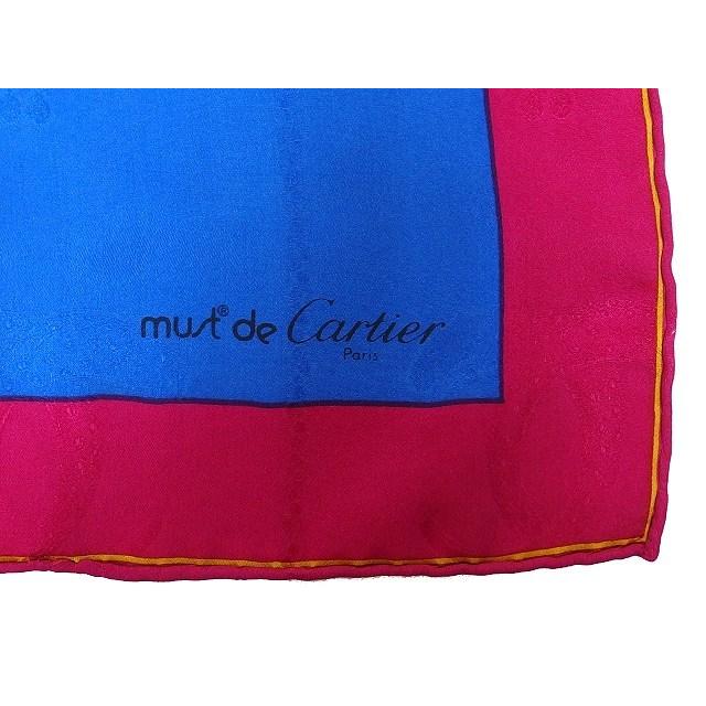 カルティエ Cartier 箱付き must de Cartier スカーフ 宝石柄 大判