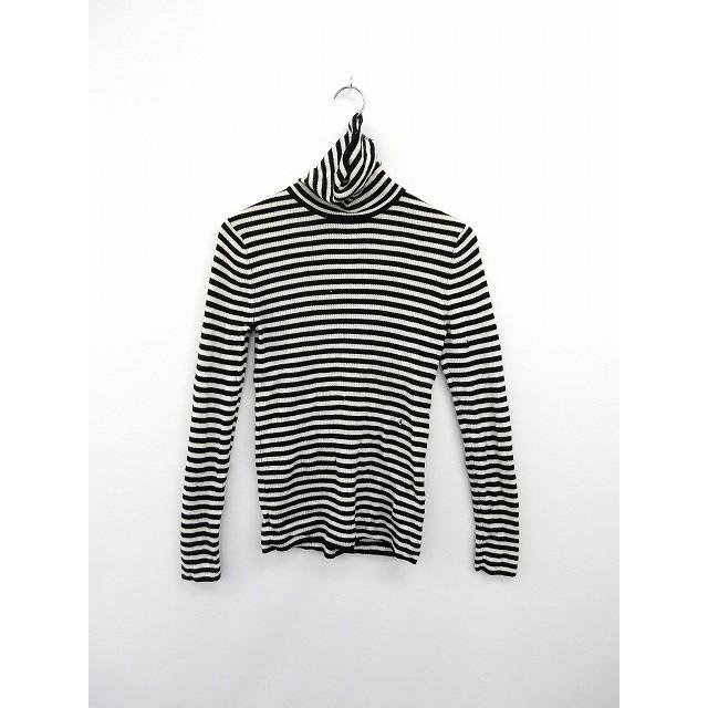 グッデイ Good Day セーター ニット リブ タートルネック ボーダー柄 ウール Ll 黒 白 ブラック ホワイト St23 レディース 中古 ベクトル 古着 172 ブランド古着販売のベクトル 通販 Yahoo ショッピング