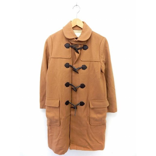 中古 ダズリン Dazzlin コート アウター ダッフルコート ロング 丸襟 ポケット ウール S 茶 ブラウン St48 レディース オリジナル