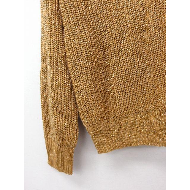 ショコラフィネローブ chocol raffine robe ニット セーター ラメ混 V