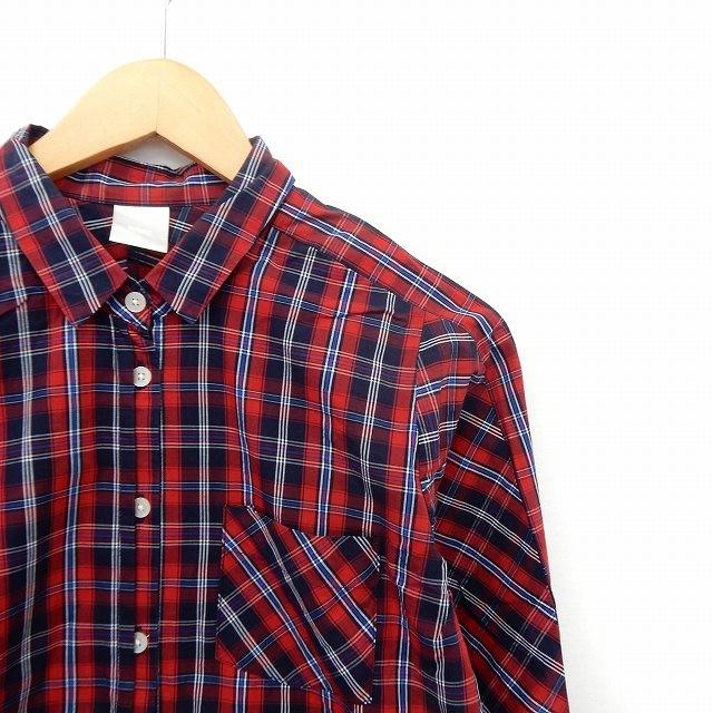 ハレ HARE シャツ チェック 長袖 胸ポケット 綿 コットン F ハレ HARE シャツ チェック 長袖 胸ポケット 綿 コットン F