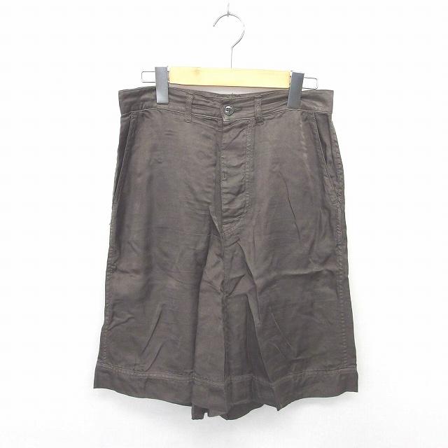 ズッカ zucca パンツ キュロット 膝下丈 ボタンフライ 無地 シンプル