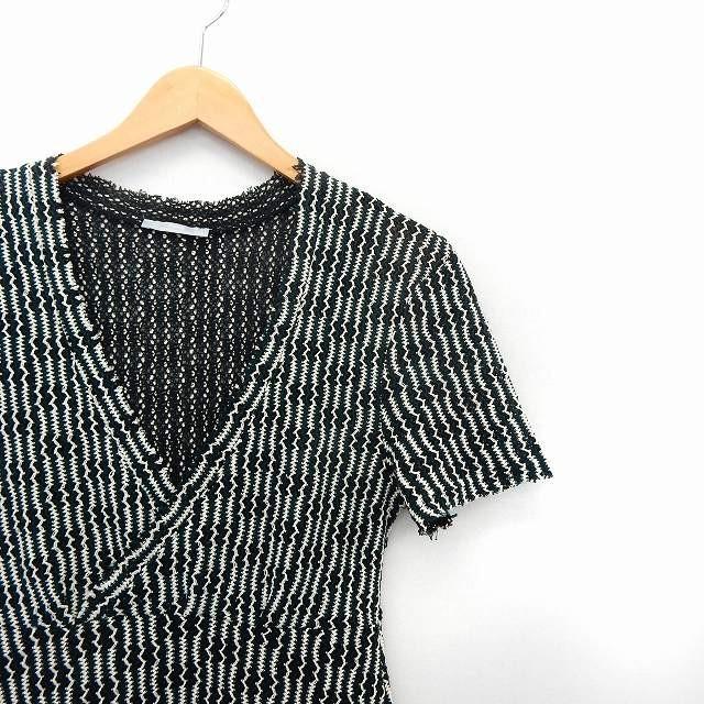 中古 ザラ Zara ワンピース ニット 膝丈 半袖 カシュクール フレア アシンメトリー S グリーン 緑 St16 レディース ベクトル 古着 172 ブランド古着販売のベクトル 通販 Yahoo ショッピング
