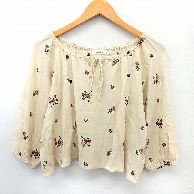 ニコアンド Niko and.. ブラウス カットソー 2WAY オフショル 花柄 七分袖 ベージュ /ST34 レディース :172-902004080188:ブランド古着販売のベクトル 通販 ニコアンド七分袖シャツ トップス チェック カジュアル おしゃれ