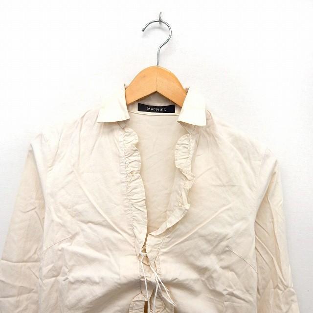 マカフィー MACPHEE トゥモローランド シャツ ブラウス レースアップ