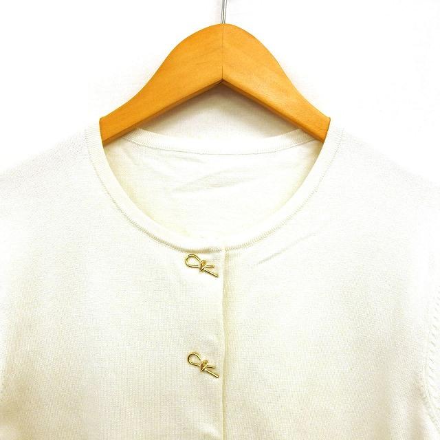 ストロベリーフィールズ STRAWBERRY-FIELDS カーディガン ニット クロップド リブ ハイゲージ スナップボタン 長袖 オフホワイト |  | 05