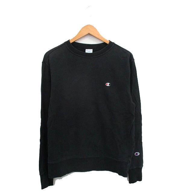 チャンピオン CHAMPION トレーナー  スウェット コットン ワンポイント ロゴ L ブラック 黒 /KT9 メンズ | Champion