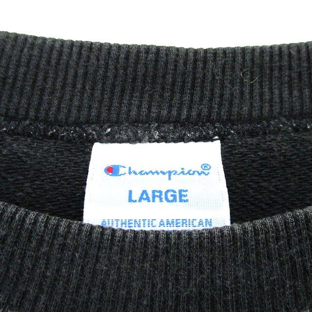 チャンピオン CHAMPION トレーナー  スウェット コットン ワンポイント ロゴ L ブラック 黒 /KT9 メンズ | Champion | 02