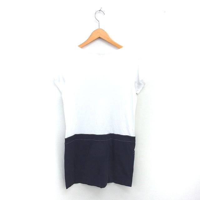 ピッコーネ PICONE ワンピース ひざ丈 ボートネック 切り替え ライン