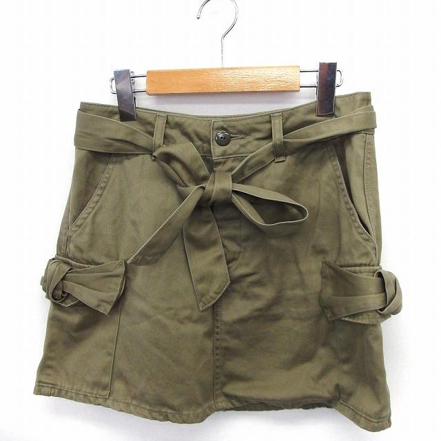 ミュベール muveil スカート カーゴ リボン ミニ 台形 コットン 綿