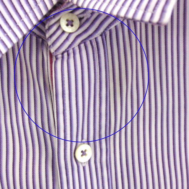 TAKEO KIKUCHI タケオキクチ ストライプ ステンカラー シャツ