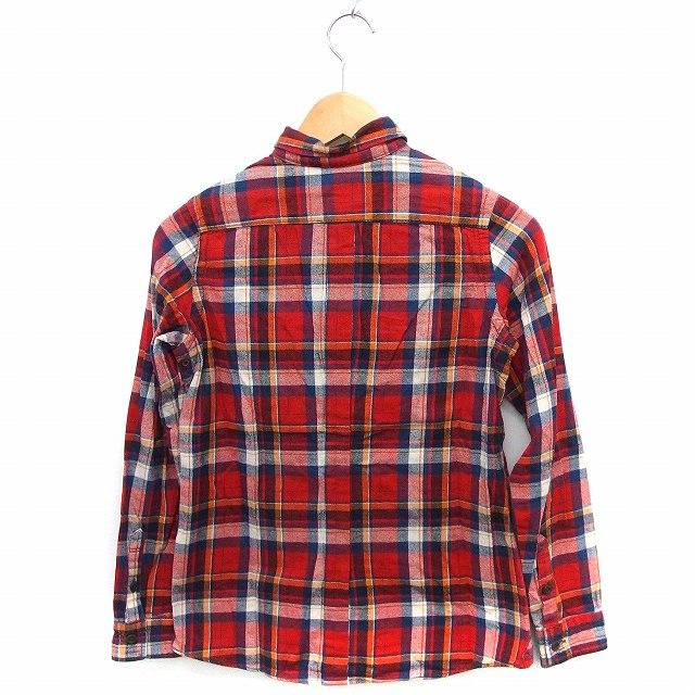 ルクスルフト Luxluft シャツ ブラウス チェック 長袖 コットン 綿 36 