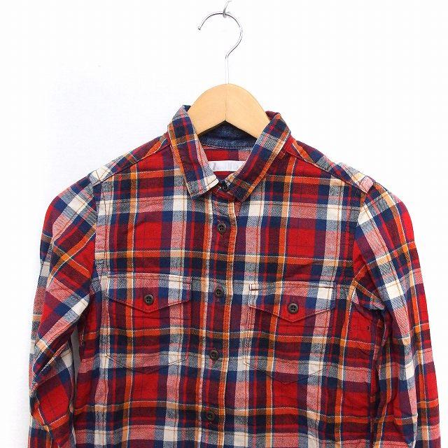 その他ブランド / de luxe/長袖シャツ/--/コットン/RED/チェック ルクスルフト Luxluft シャツ ブラウス チェック 長袖 コットン 綿 36