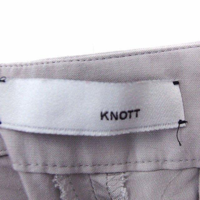 ノット　/トゥモローランド  ライトグレー　柔らかい夏物生地　テーパードパンツ ノット KNOTT トゥモローランド パンツ テーパード 無地