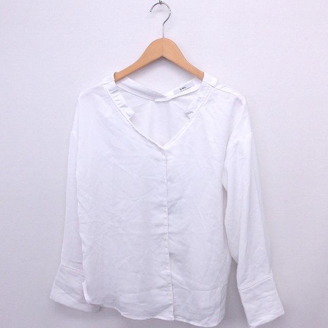 グレイル GRL シャツ ブラウス スキッパー 長袖 無地 シンプル M