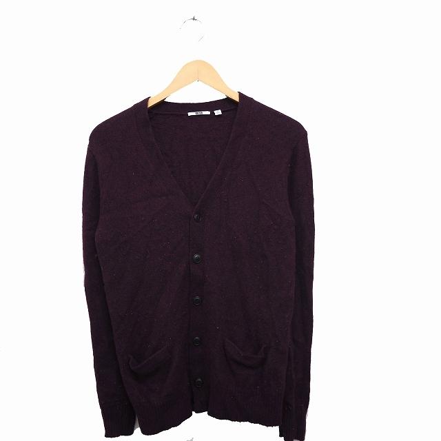 中古 ユニクロ Uniqlo カーディガン ニット Vネック リブ 長袖 ウール 毛 M パープル 紫 Mt1 レディース ベクトル 古着 172 ブランド古着販売のベクトル 通販 Yahoo ショッピング