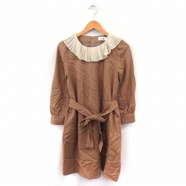 ボンメルスリー BON MERCERIE ワンピース 膝丈 ブラウス プリーツ  