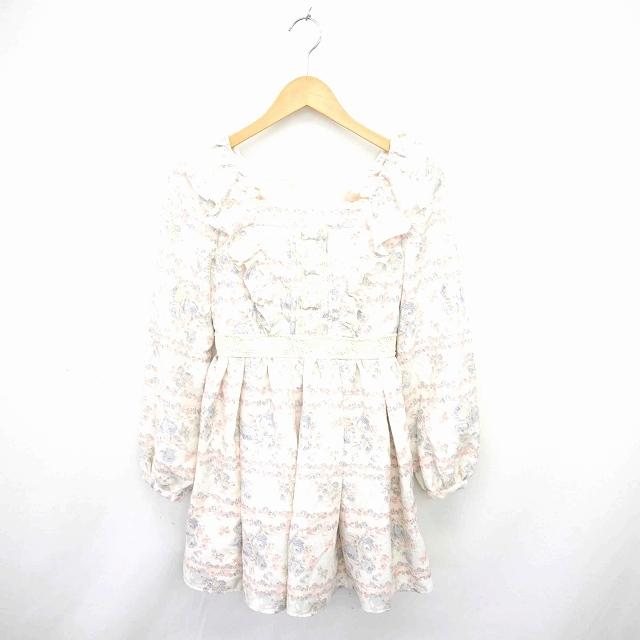 中古 リズリサ Liz Lisa ワンピース ひざ丈 スクエアネック 花柄 フリル レース 長袖 0 ピンクベージュ ブルー 青 Tt16 レディース ベクトル 古着 172 ブランド古着販売のベクトル 通販 Yahoo ショッピング