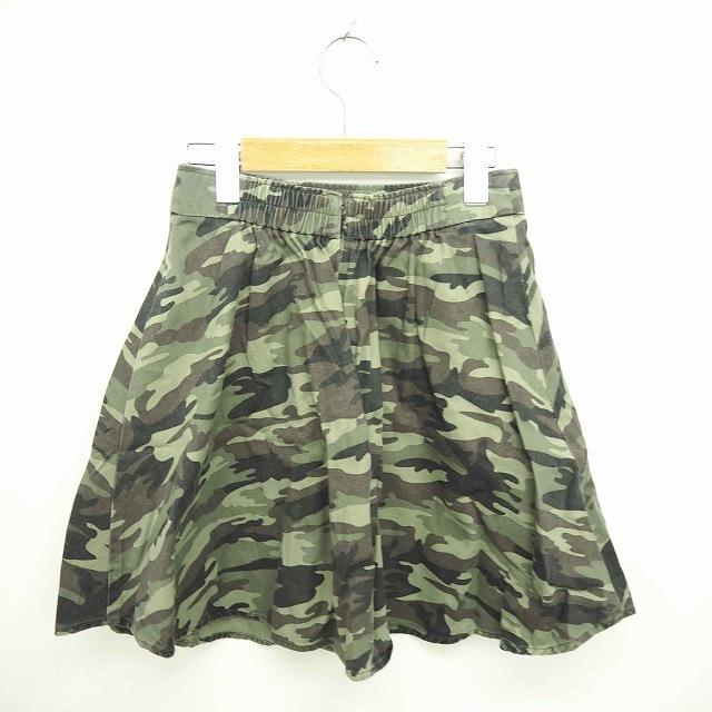 ing（イング） INGNI スカート ギャザー フレア ミニ 迷彩 カモフラ