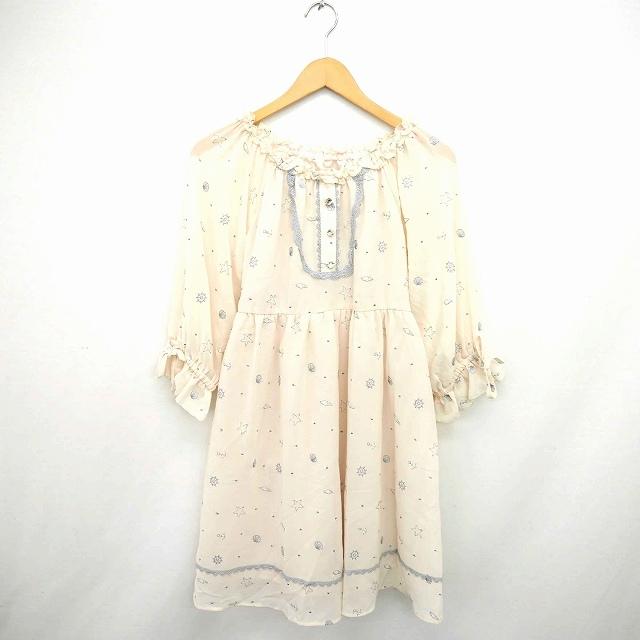 中古 アクシーズファム Axes Femme ワンピース ひざ丈 プルオーバー 総柄 刺繍 レース 透け感 長袖 M ベージュ 薄茶 Tt5 レディース ベクトル 古着 172 ブランド古着販売のベクトル 通販 Yahoo ショッピング