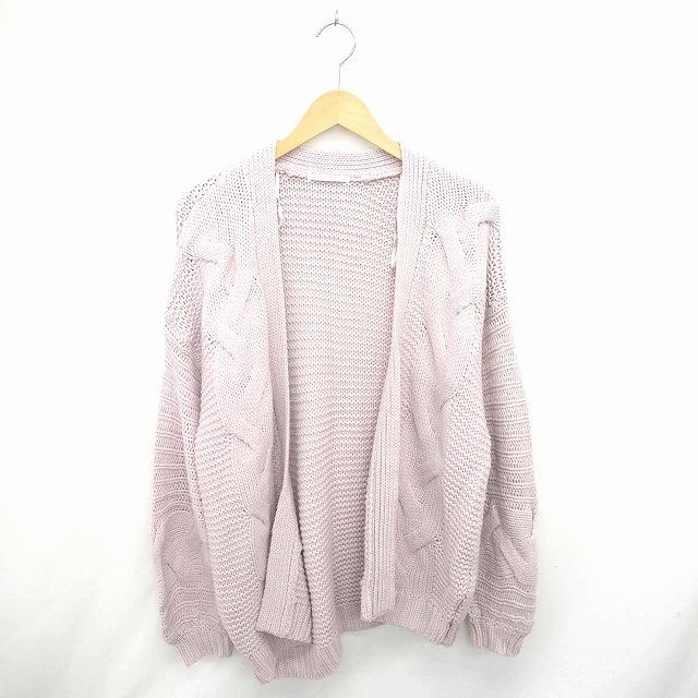 中古 レトロガール Retro Girl カーディガン ニット ひざ丈 トッパー ケーブル編み 長袖 M ピンク Tt23 レディース ベクトル 古着 172 ブランド古着販売のベクトル 通販 Yahoo ショッピング
