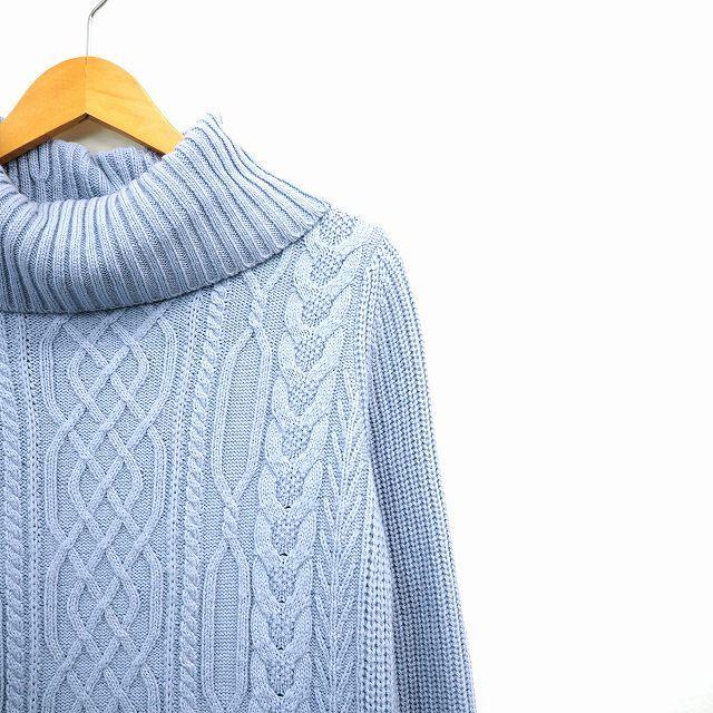 中古 エニィスィス エニシス Anysis ワンピース ニット ケーブル編み リブ タートルネック ひざ丈 長袖 ウール混 1 ライトブルー Mt18 ベクトル 古着 172 ブランド古着販売のベクトル 通販 Yahoo ショッピング