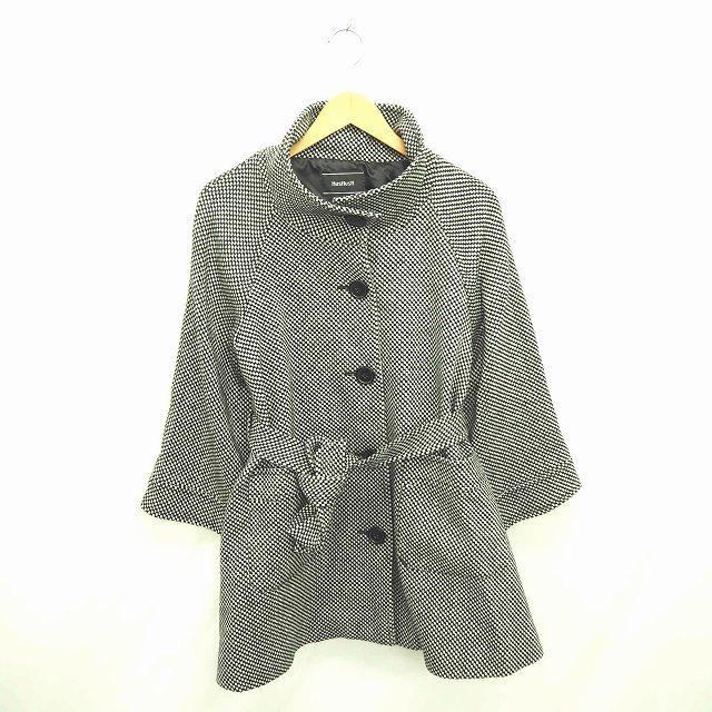 中古 ハッシュアッシュ Hushush コート アウター スタンドカラー ミドル ウール混 ラグランスリーブ 2 ブラック ホワイト 黒 白 Tt19 ベクトル 古着 172 ブランド古着販売のベクトル 通販 Yahoo ショッピング