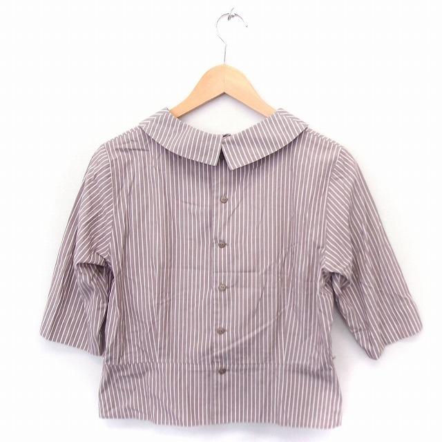 Tokyo-blouse SPORTS シャツ ブラウス ストライプ柄 スタンド