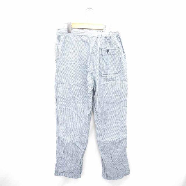中古 ユニクロ Uniqlo パンツ カジュアル ストライプ ストレート 麻 リネン 薄手 M 紺 白 ネイビー ホワイト Tt35 メンズ ベクトル 古着 172 ブランド古着販売のベクトル 通販 Yahoo ショッピング
